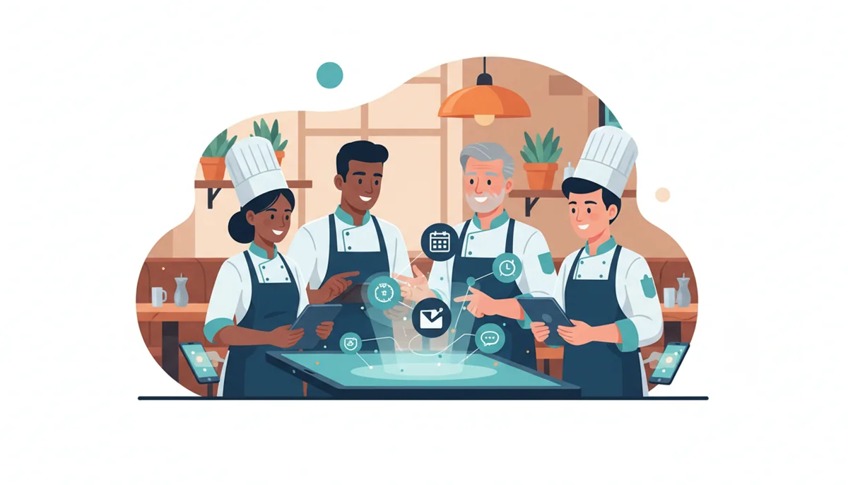 Restaurant team using WhatsApp automation for bookings and customer messages